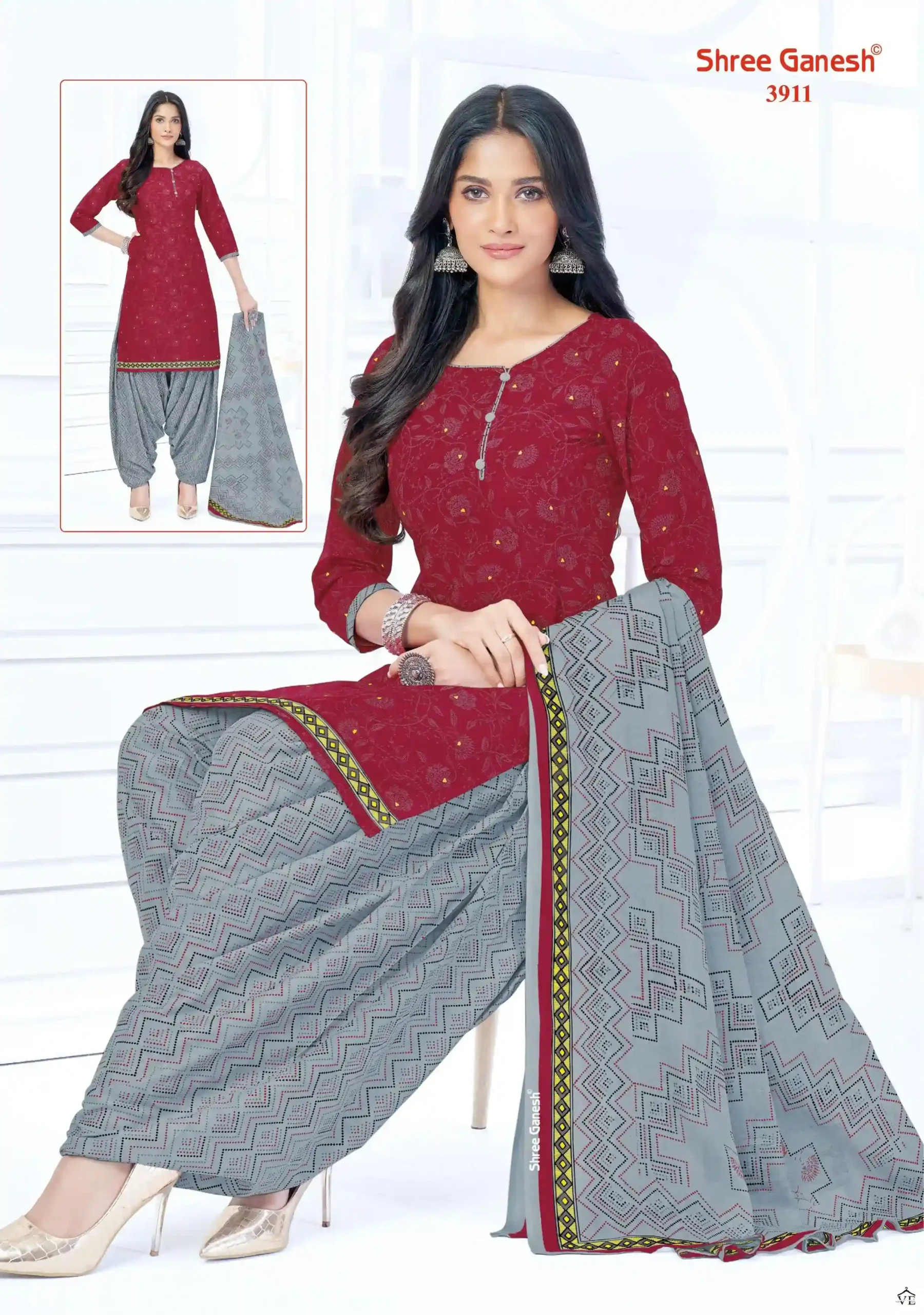 Shree Ganesh Hansika Vol 19 Cotton Wholesale Readymade Suits Catalog — Wholesale Salwar Suits, MPA wholesale from Surat - Gallery Image 16