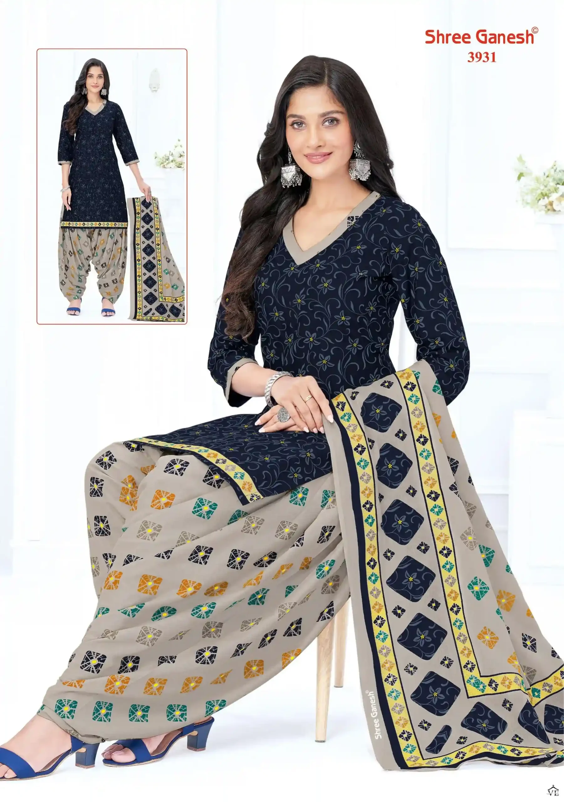 Shree Ganesh Hansika Vol 19 Cotton Wholesale Readymade Suits Catalog — Wholesale Salwar Suits, MPA wholesale from Surat - Gallery Image 35