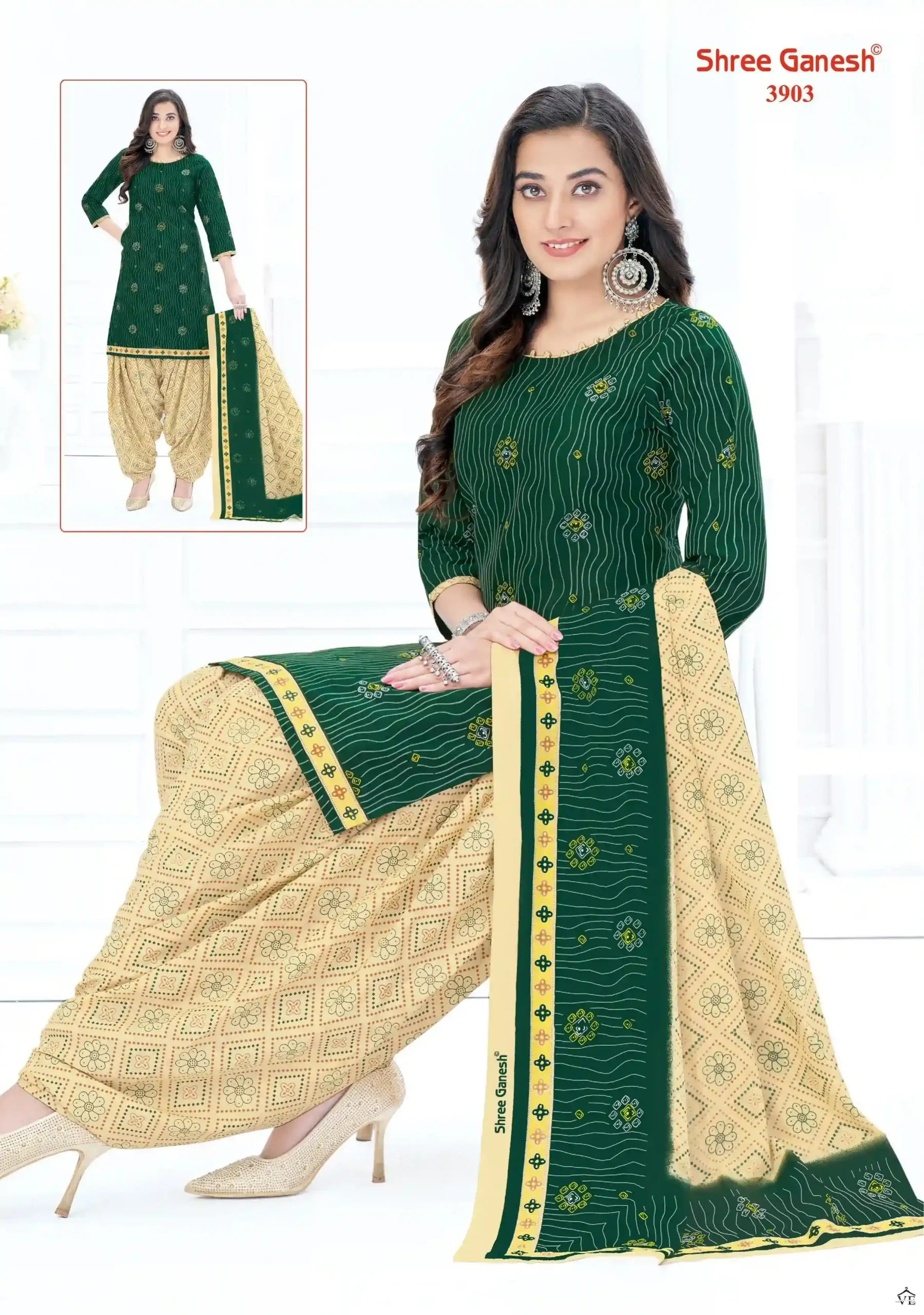 Shree Ganesh Hansika Vol 19 Cotton Wholesale Readymade Suits Catalog — Wholesale Salwar Suits, MPA wholesale from Surat - Gallery Image 8