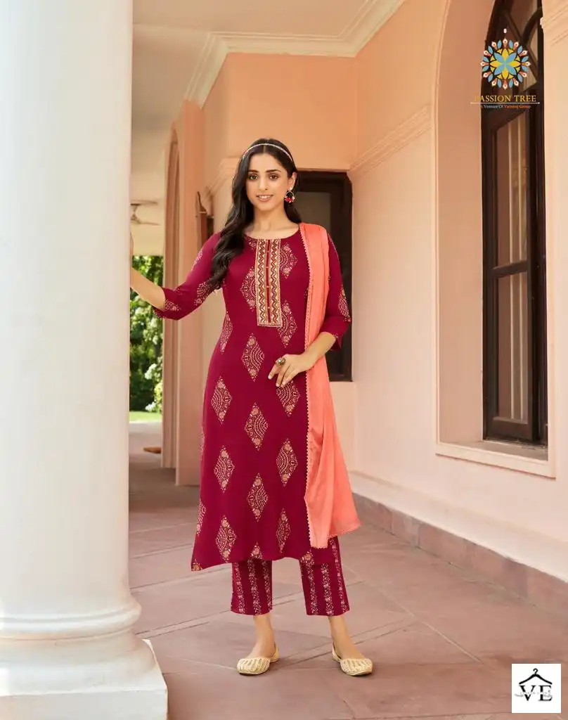 Passion Tree Harvi Vol-1 Rayon Wholesale Readymade Suits Catalog — Wholesale Salwar Suits, MPA wholesale from Surat - Gallery Image 8