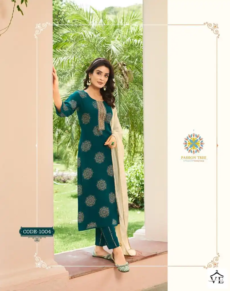 Passion Tree Harvi Vol-1 Rayon Wholesale Readymade Suits Catalog — Wholesale Salwar Suits, MPA wholesale from Surat - Gallery Image 3