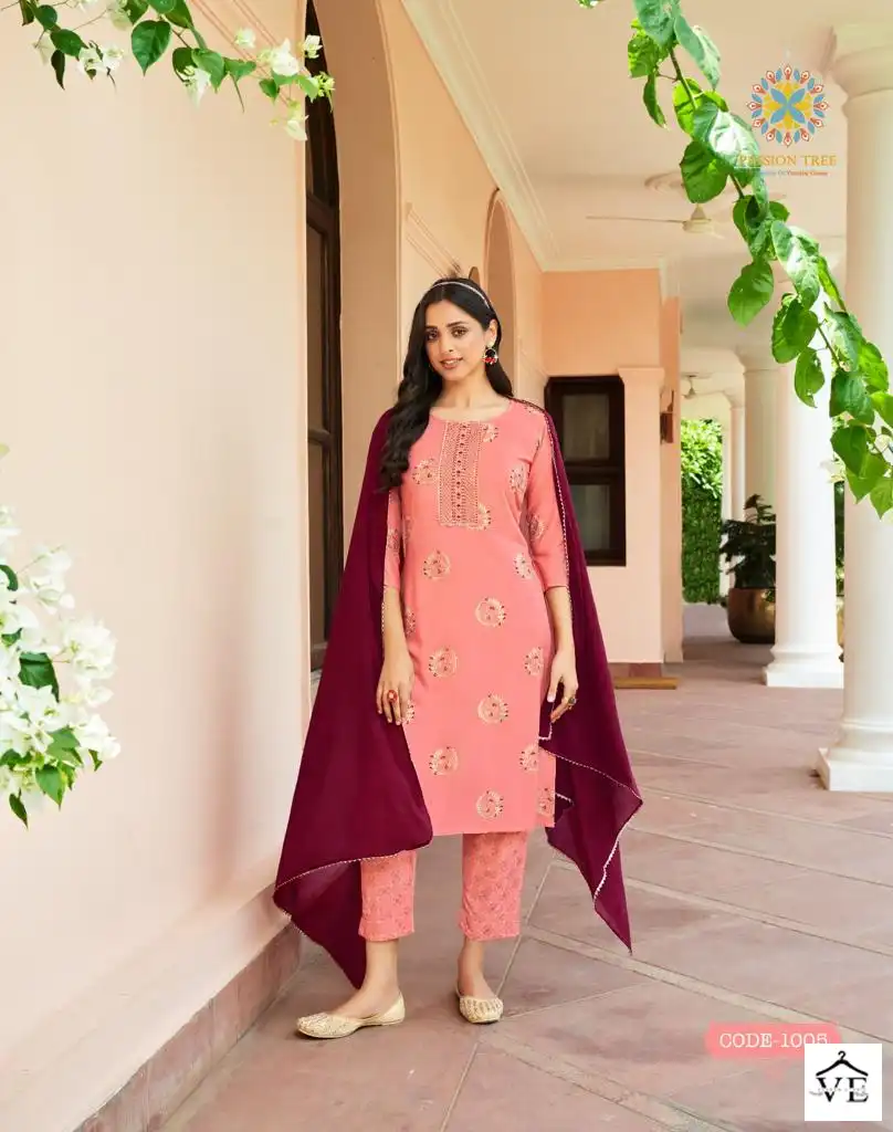 Passion Tree Harvi Vol-1 Rayon Wholesale Readymade Suits Catalog — Wholesale Salwar Suits, MPA wholesale from Surat - Gallery Image 5