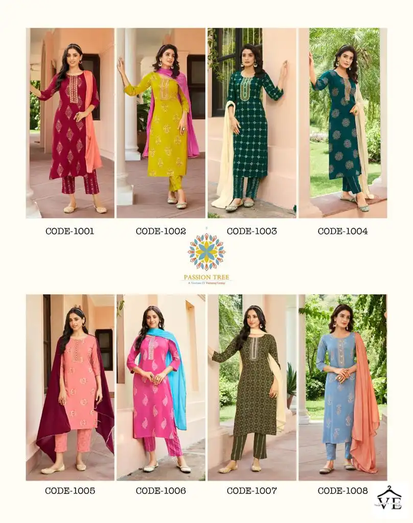 Passion Tree Harvi Vol-1 Rayon Wholesale Readymade Suits Catalog — Wholesale Salwar Suits, MPA wholesale from Surat — view 9