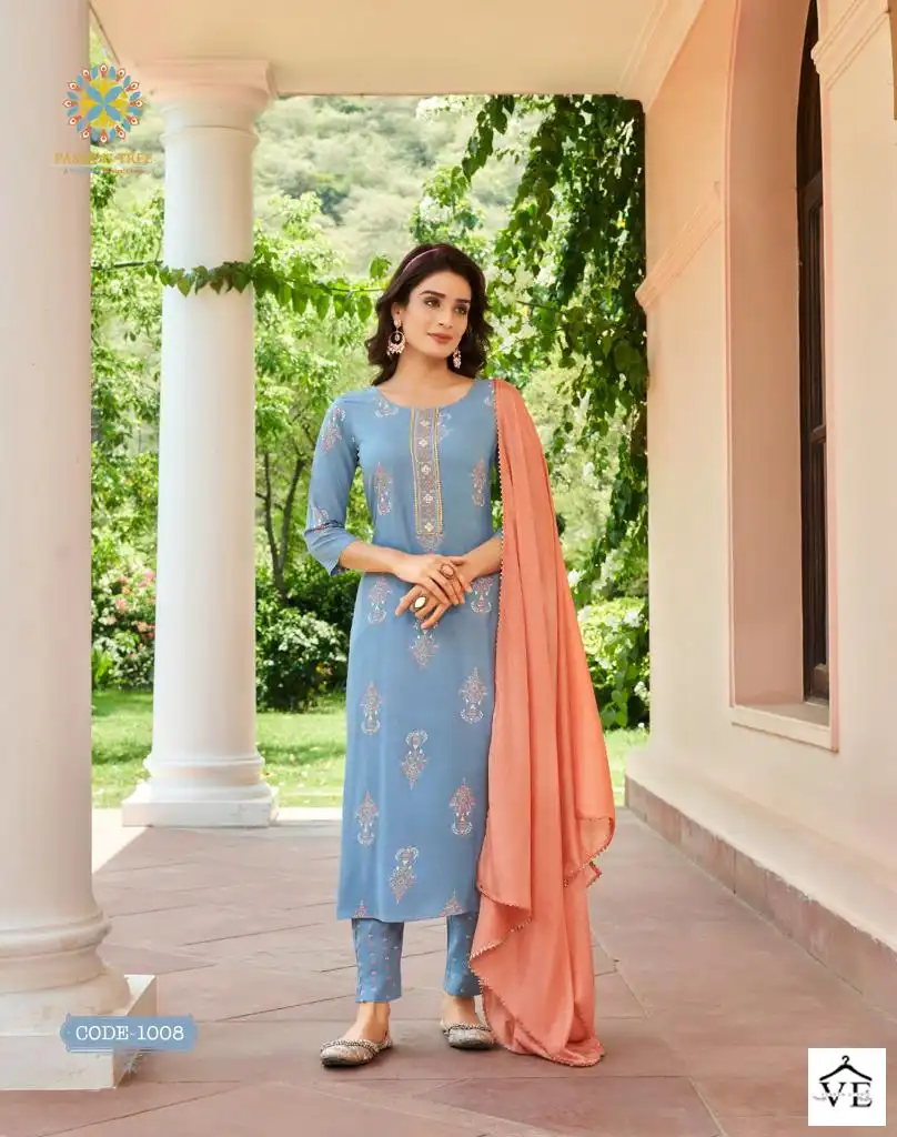 Passion Tree Harvi Vol-1 Rayon Wholesale Readymade Suits Catalog — Wholesale Salwar Suits, MPA wholesale from Surat - Gallery Image 7