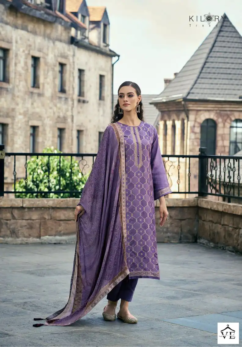 Kilory Trends Haseen Pure Rancard Silk Jaquard Wholesale Designer Salwar Suit Catalog — Wholesale Salwar Suits, MPA wholesale from Surat - Gallery Image 6