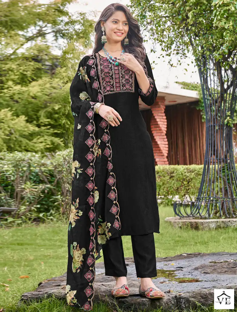 O4U Heritage Vichitra Silk Wholesale Readymade Suit Catalog — Wholesale Salwar Suits, MPA wholesale from Surat — view 1