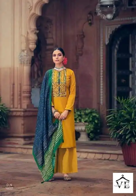 Vardan Ethnic Hermitage Pure Jam Satin Wholesale Designer Salwar Suit Catalog — Wholesale Salwar Suits, MPA wholesale from Surat - Gallery Image 4