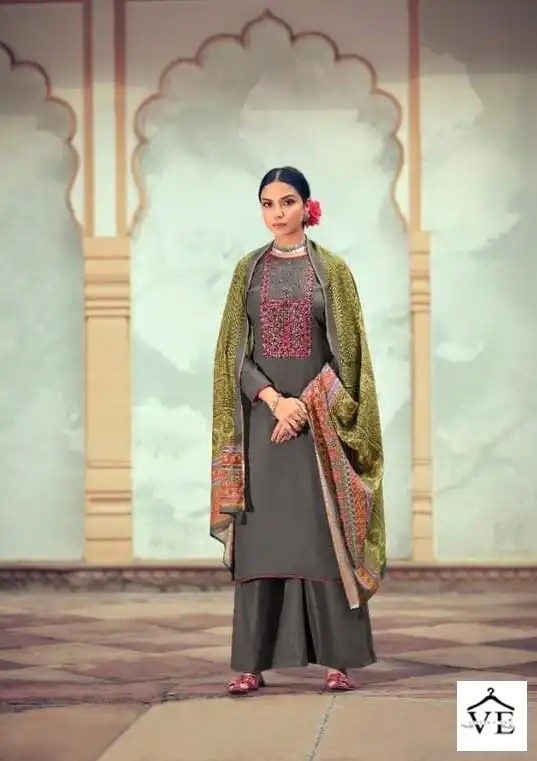 Vardan Ethnic Hermitage Pure Jam Satin Wholesale Designer Salwar Suit Catalog — Wholesale Salwar Suits, MPA wholesale from Surat - Gallery Image 7