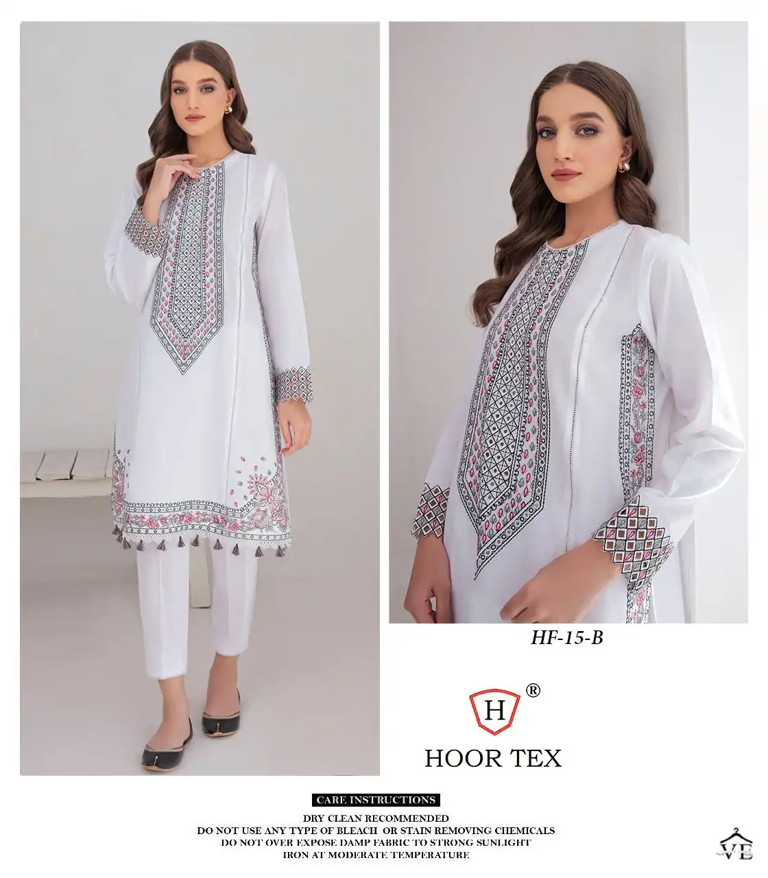 Hoor Tex HF-15 Georgette Wholesale Kurta Pant Catalog — Wholesale Kurtis, MPA wholesale from Surat - Gallery Image 4