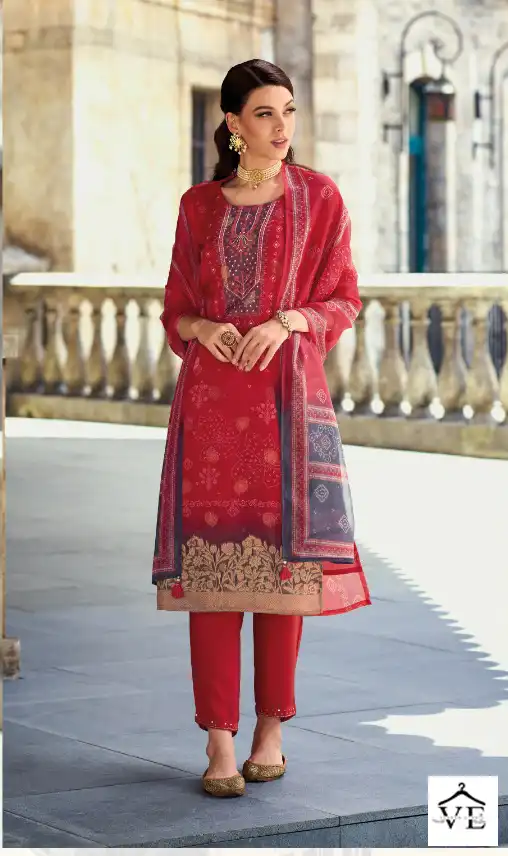 Lady Leela Hinaaz Viscose Organza Jacquard Wholesale Readymade Suits Catalog — Wholesale Salwar Suits, Lady Leela wholesale from Surat - Gallery Image 3