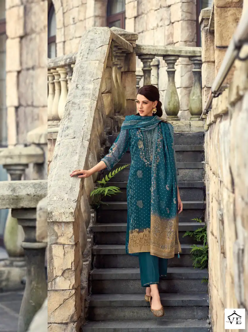 Lady Leela Hinaaz Viscose Organza Jacquard Wholesale Readymade Suits Catalog — Wholesale Salwar Suits, Lady Leela wholesale from Surat - Gallery Image 4