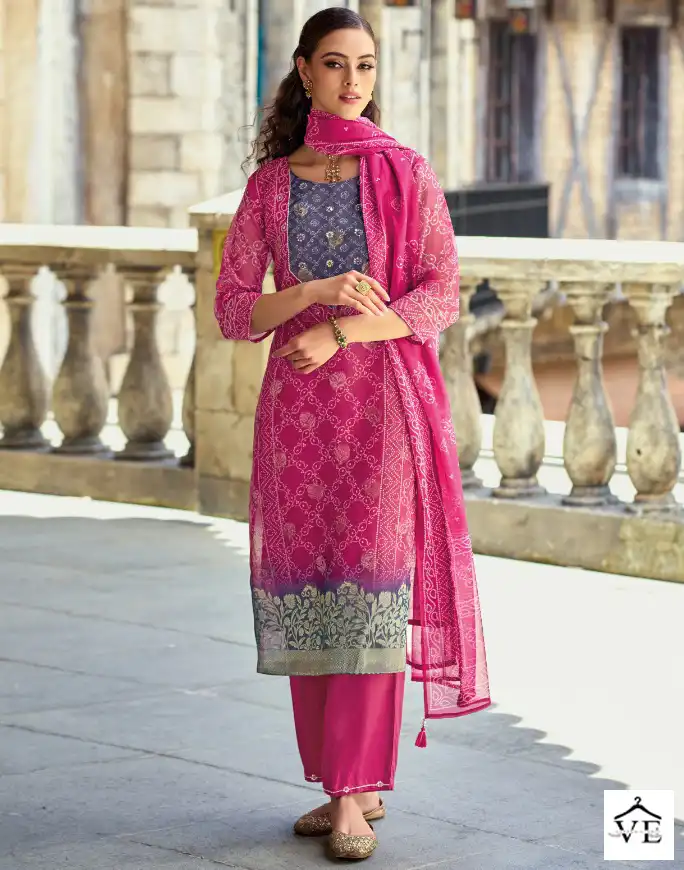Lady Leela Hinaaz Viscose Organza Jacquard Wholesale Readymade Suits Catalog — Wholesale Salwar Suits, Lady Leela wholesale from Surat — view 1