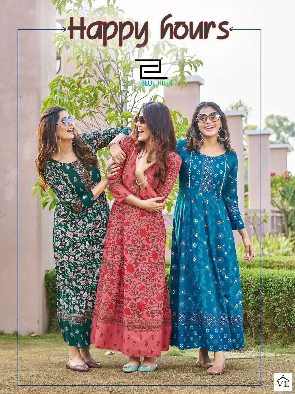 Blue Hills Happy Hours Rayon 14Kg Foil Print Wholesale Anarkali Gown Catalog — Wholesale Kurtis, MPA wholesale from Surat — view 9