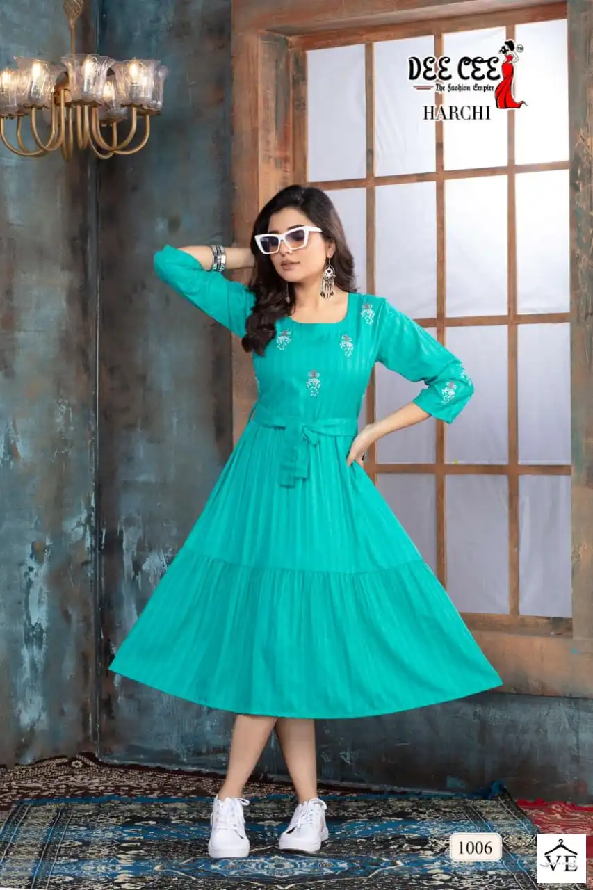 Deecee Harchi Rayon Wholesale Kurti Catalog — Wholesale Kurtis, MPA wholesale from Surat - Gallery Image 3