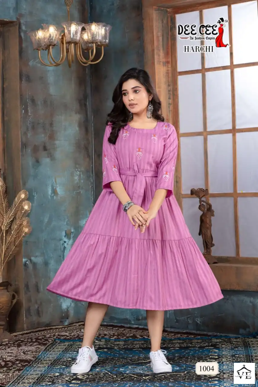 Deecee Harchi Rayon Wholesale Kurti Catalog — Wholesale Kurtis, MPA wholesale from Surat - Gallery Image 4