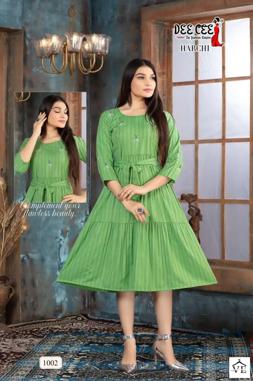 Deecee Harchi Rayon Wholesale Kurti Catalog — Wholesale Kurtis, MPA wholesale from Surat - Gallery Image 6