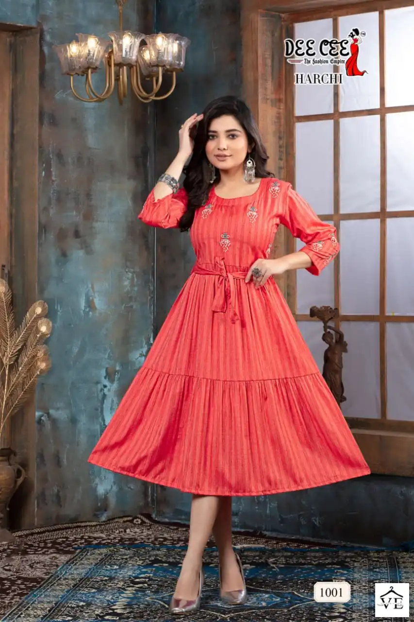 Deecee Harchi Rayon Wholesale Kurti Catalog — Wholesale Kurtis, MPA wholesale from Surat - Gallery Image 2