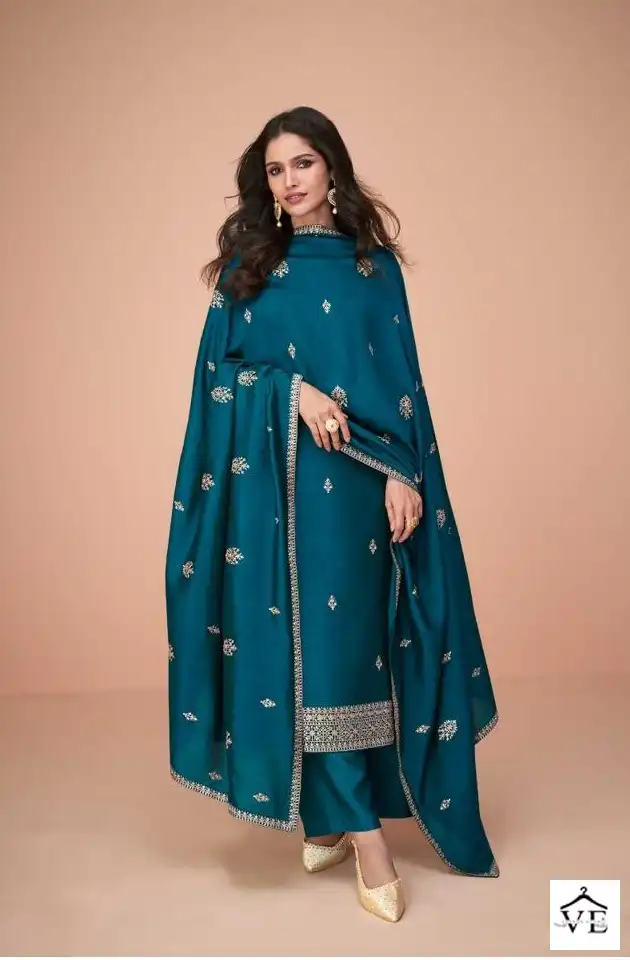Aashirwad Hiva Premium Silk Wholesale Designer Salwar Suit Catalog — Wholesale Salwar Suits, Aashirwad Creation wholesale from Surat — view 4