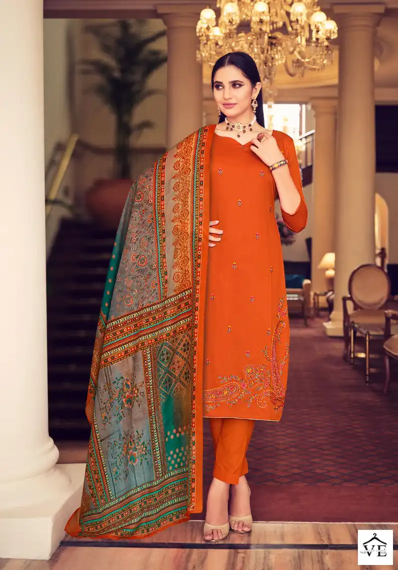 Belliza Designer Ibadat Jam Cotton Wholesale Fancy Kashmiri Embroidery Work Salwar Suit Catalog — Wholesale Salwar Suits, Belliza Designer wholesale from Surat - Gallery Image 8