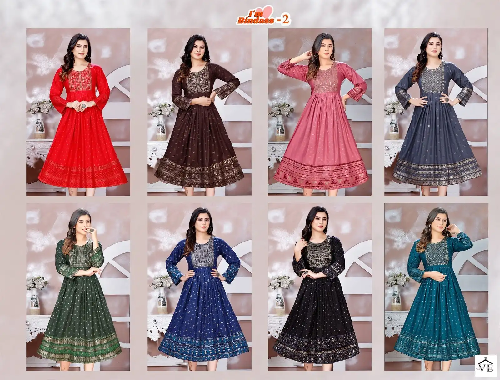 Beauty Queen I’M Bindass-2 Heavy Rayon 14 Kg Wholesale Kurti Catalog — Wholesale Kurtis, MPA wholesale from Surat — view 9