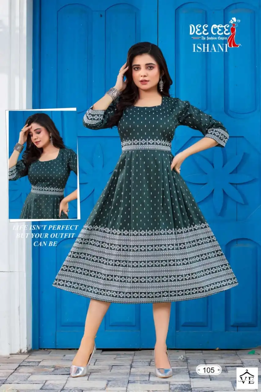 Deecee Ishani Linen Silk Wholesale Long Kurtis Catalog — Wholesale Kurtis, MPA wholesale from Surat - Gallery Image 2