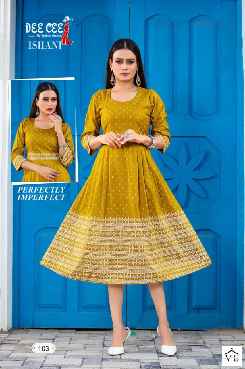 Deecee Ishani Linen Silk Wholesale Long Kurtis Catalog — Wholesale Kurtis, MPA wholesale from Surat - Gallery Image 3