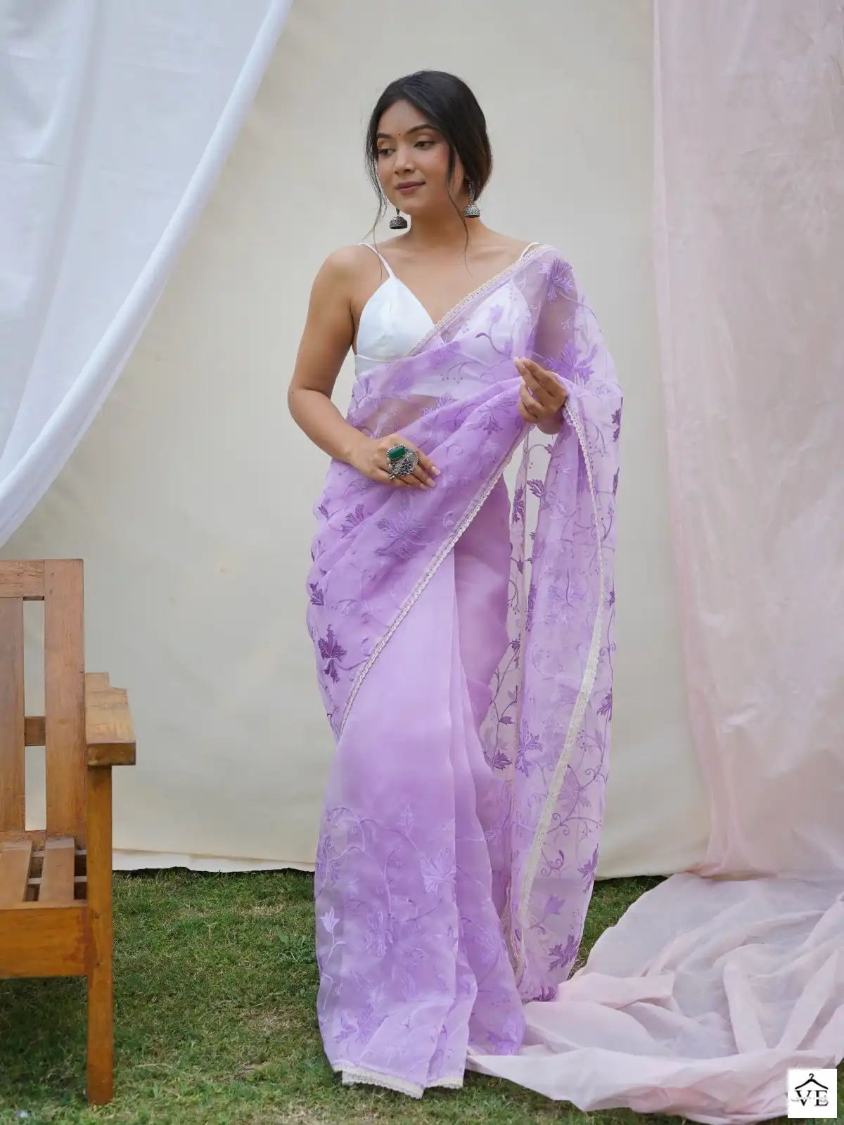 Shree Trends Ishaq Organza Wholesale Saree Catalog — Wholesale Sarees, MPA wholesale from Surat — view 4