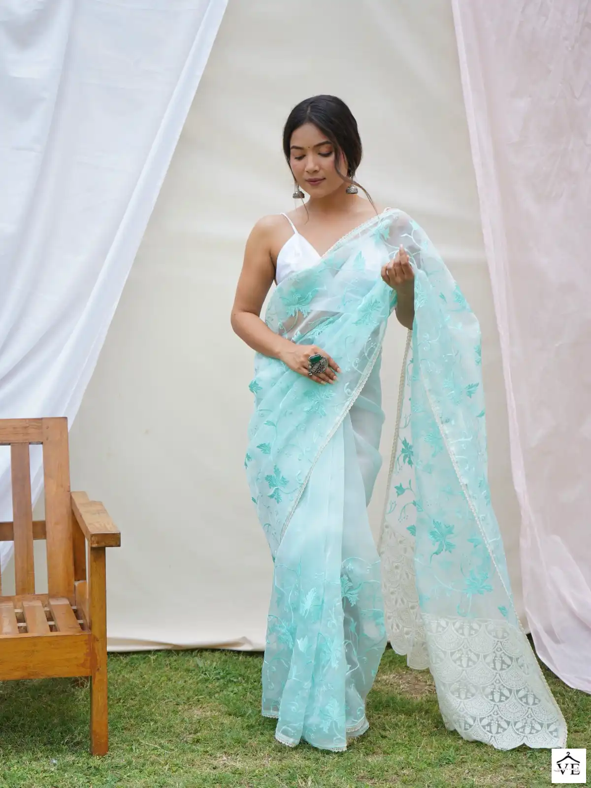 Shree Trends Ishaq Organza Wholesale Saree Catalog — Wholesale Sarees, MPA wholesale from Surat - Gallery Image 2