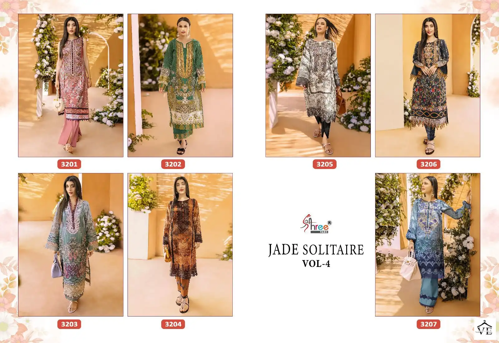 Shree Fabs Jade Solitaire Vol-4 Pure Cotton Wholesale Pakistani Suits Catalog — Wholesale Salwar Suits, MPA wholesale from Surat — view 8