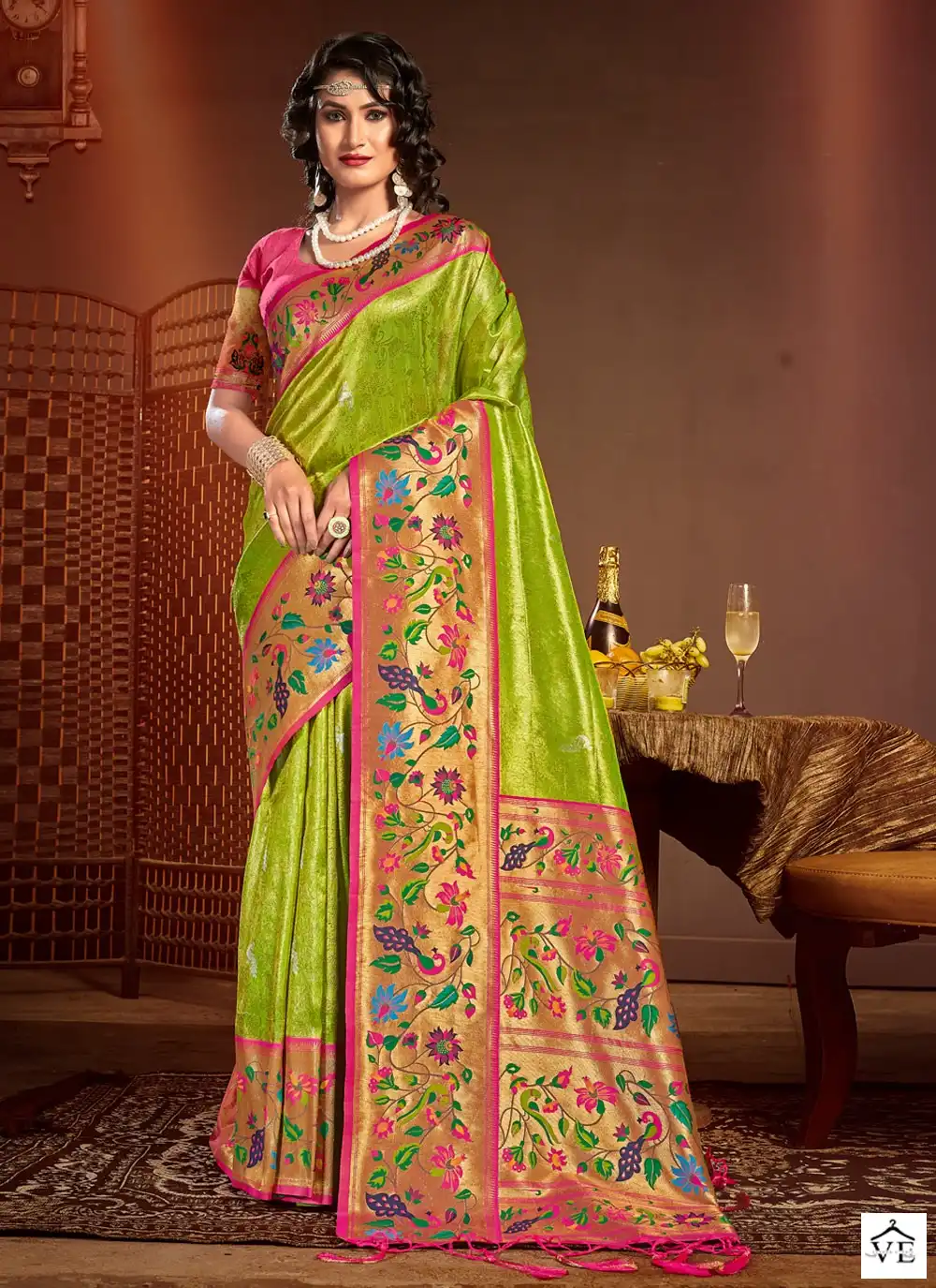 Sargam Jeshika Paithani Silk Wholesale Saree Catalog — Wholesale Sarees, MPA wholesale from Surat - Gallery Image 4