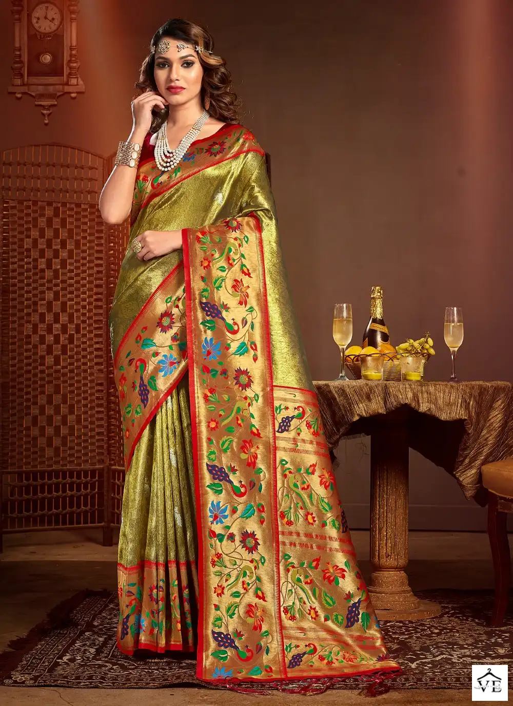 Sargam Jeshika Paithani Silk Wholesale Saree Catalog — Wholesale Sarees, MPA wholesale from Surat - Gallery Image 6