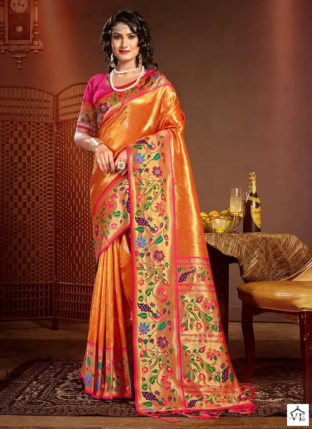 Sargam Jeshika Paithani Silk Wholesale Saree Catalog — Wholesale Sarees, MPA wholesale from Surat - Gallery Image 2