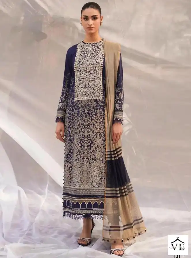VE Jade Solitaire Pure Cotton Wholesale Pakistani Suit Catalog — Wholesale Salwar Suits, MPA wholesale from Surat — view 1