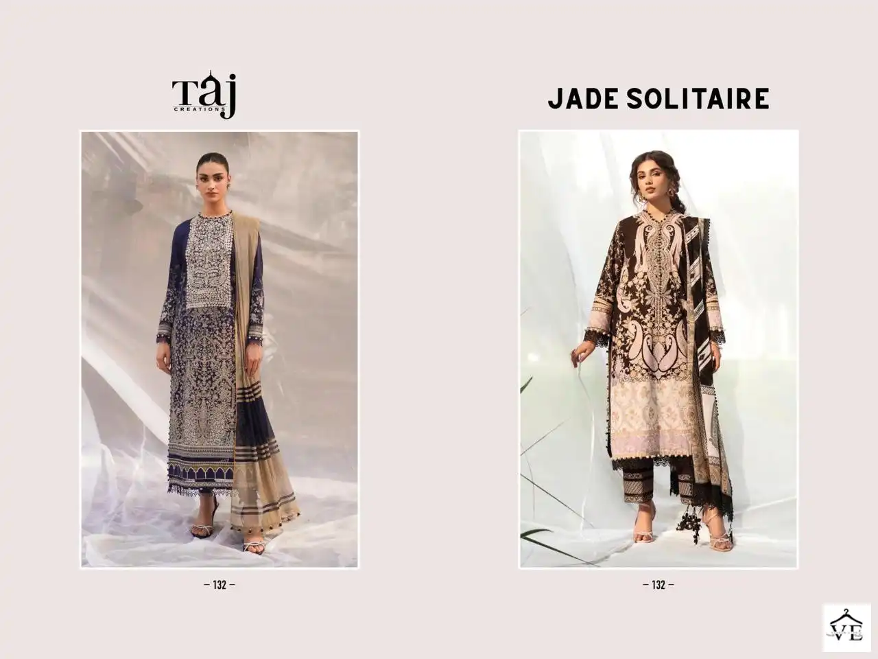 VE Jade Solitaire Pure Cotton Wholesale Pakistani Suit Catalog — Wholesale Salwar Suits, MPA wholesale from Surat — view 5