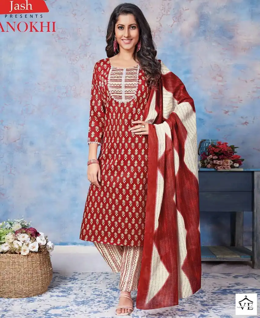 Jash Anokhi Vol 1 Pure Cotton Wholesale Readymade Salwar Suit Catalog — Wholesale Salwar Suits, MPA wholesale from Surat — view 1