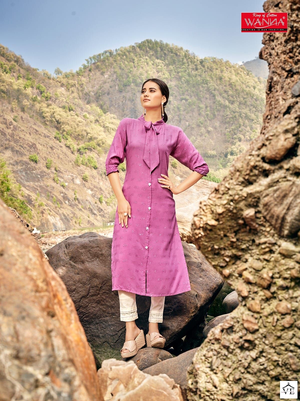 Wanna Jasmine Viscose Rayon Wholesale Kurti Catalog — Wholesale Kurtis, MPA wholesale from Surat - Gallery Image 4