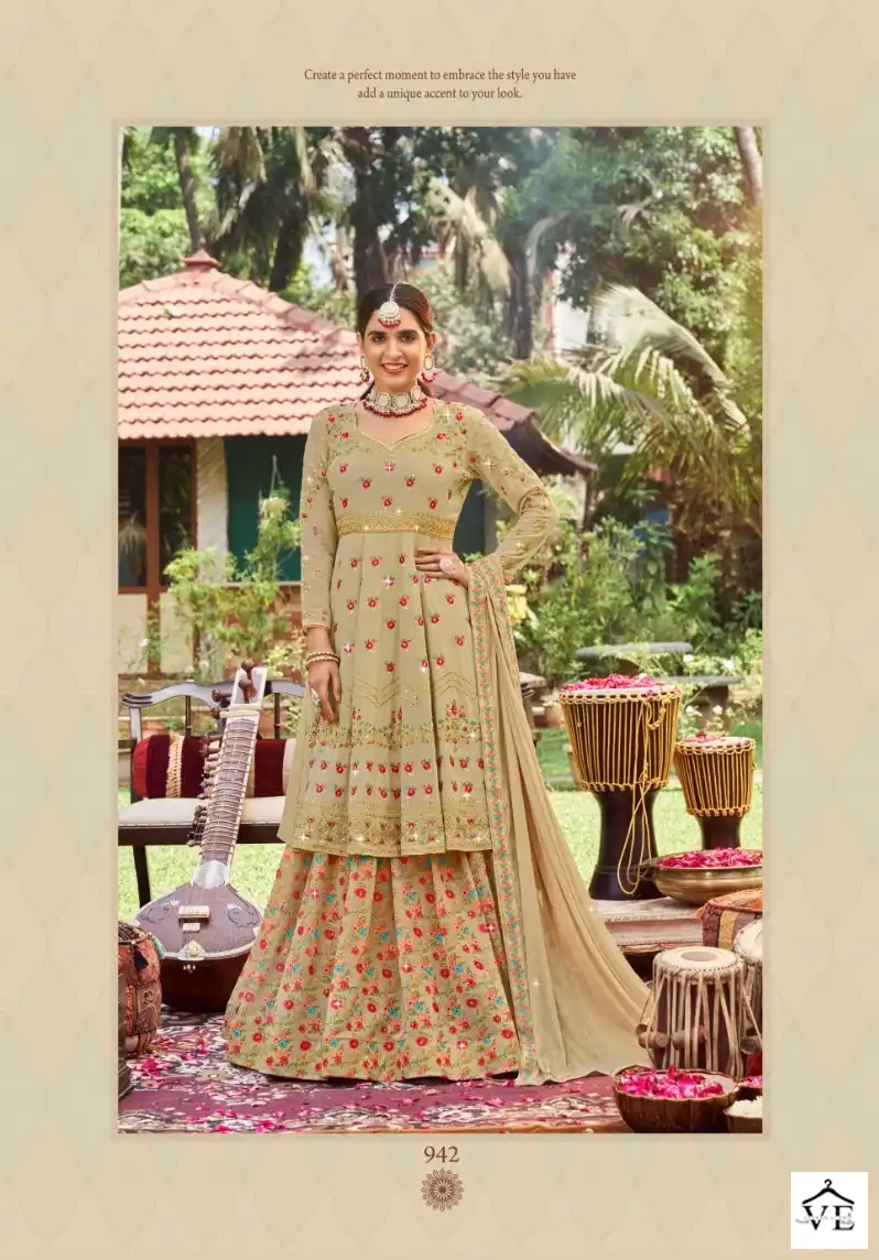 Radha Jasmine Faux Gorgette Wholesale Designer Suits Catalog — Wholesale Salwar Suits, MPA wholesale from Surat - Gallery Image 3
