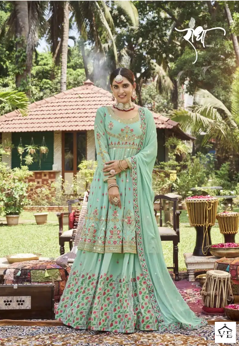 Radha Jasmine Faux Gorgette Wholesale Designer Suits Catalog — Wholesale Salwar Suits, MPA wholesale from Surat - Gallery Image 4