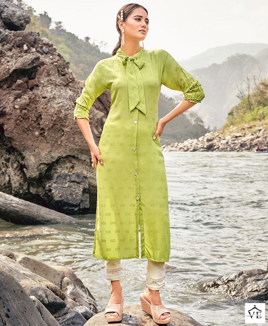 Wanna Jasmine Viscose Rayon Wholesale Kurti Catalog — Wholesale Kurtis, MPA wholesale from Surat — view 1