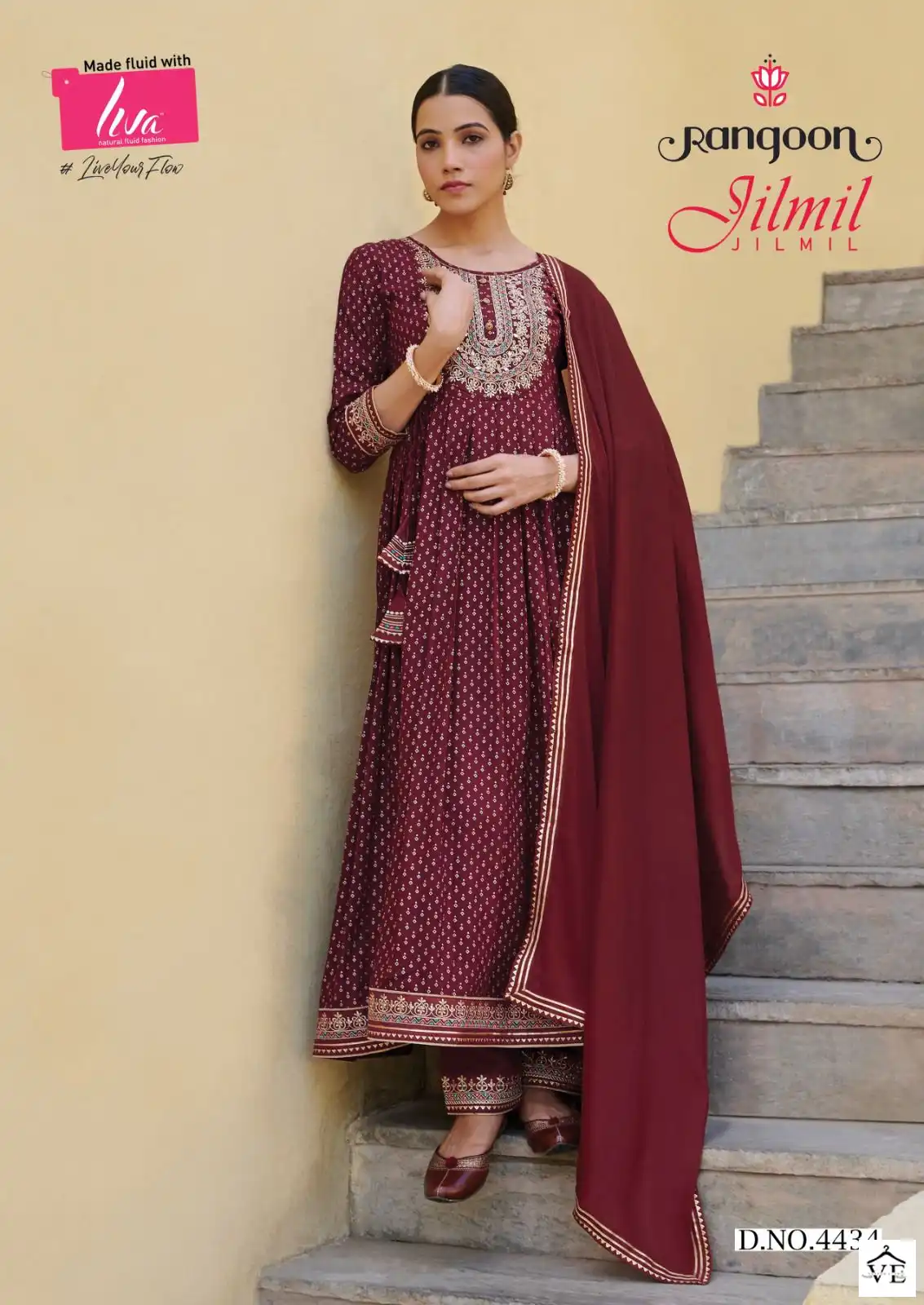 Rangoon Jilmil Rayon Wholesale Readymade Suits Catalog — Wholesale Salwar Suits, MPA wholesale from Surat - Gallery Image 4