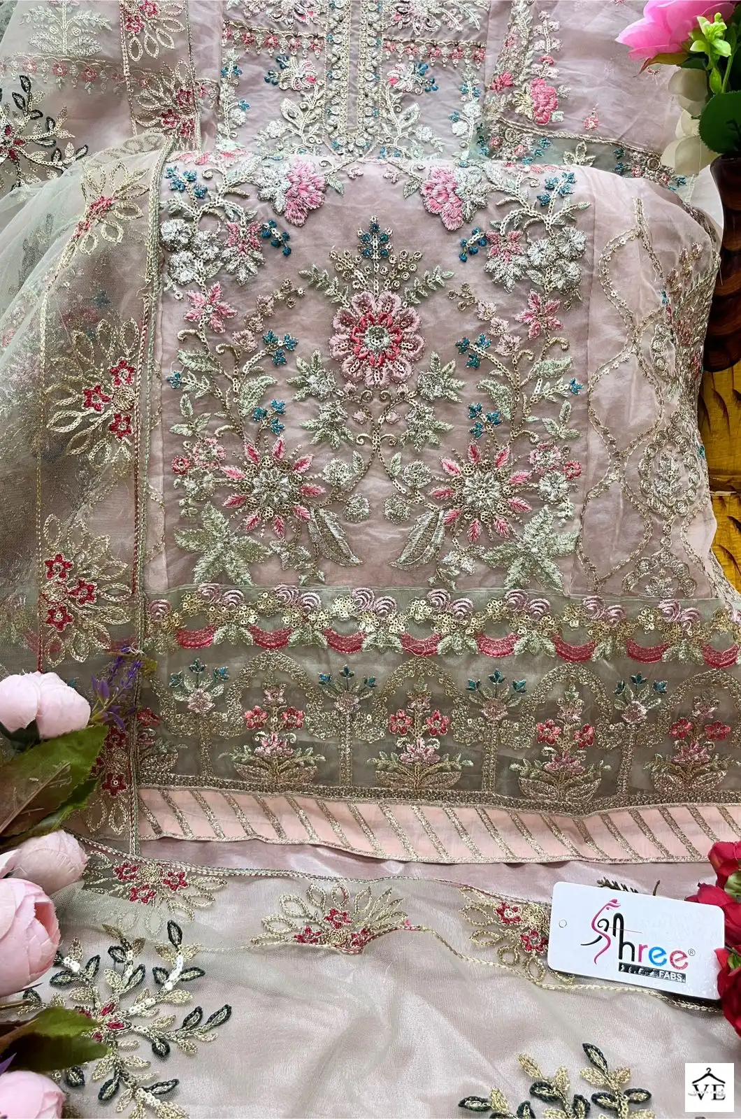 Shree Fab K1817 Soft Organza Wholesale Designer Pakistani Salwar Suit Catalog - Image 3