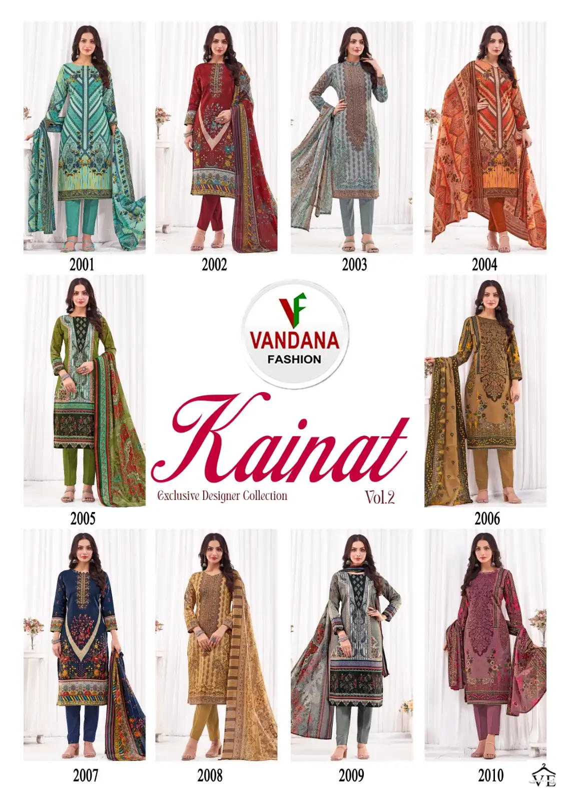 Vandana Kainat Vol 2 Cotton Wholesale Pakistani Salwar Suit Catalog — Wholesale Salwar Suits, MPA wholesale from Surat — view 11