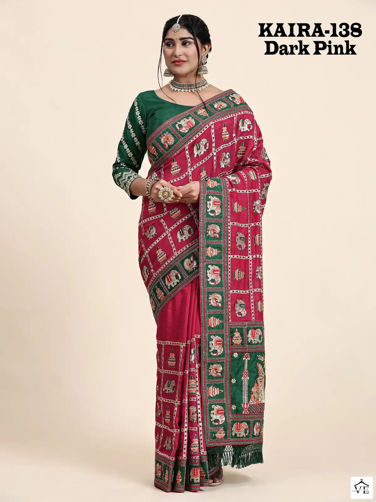 VE Kaira Vichitra Silk Wholesale Saree Catalog — Wholesale Sarees, MPA wholesale from Surat — view 6