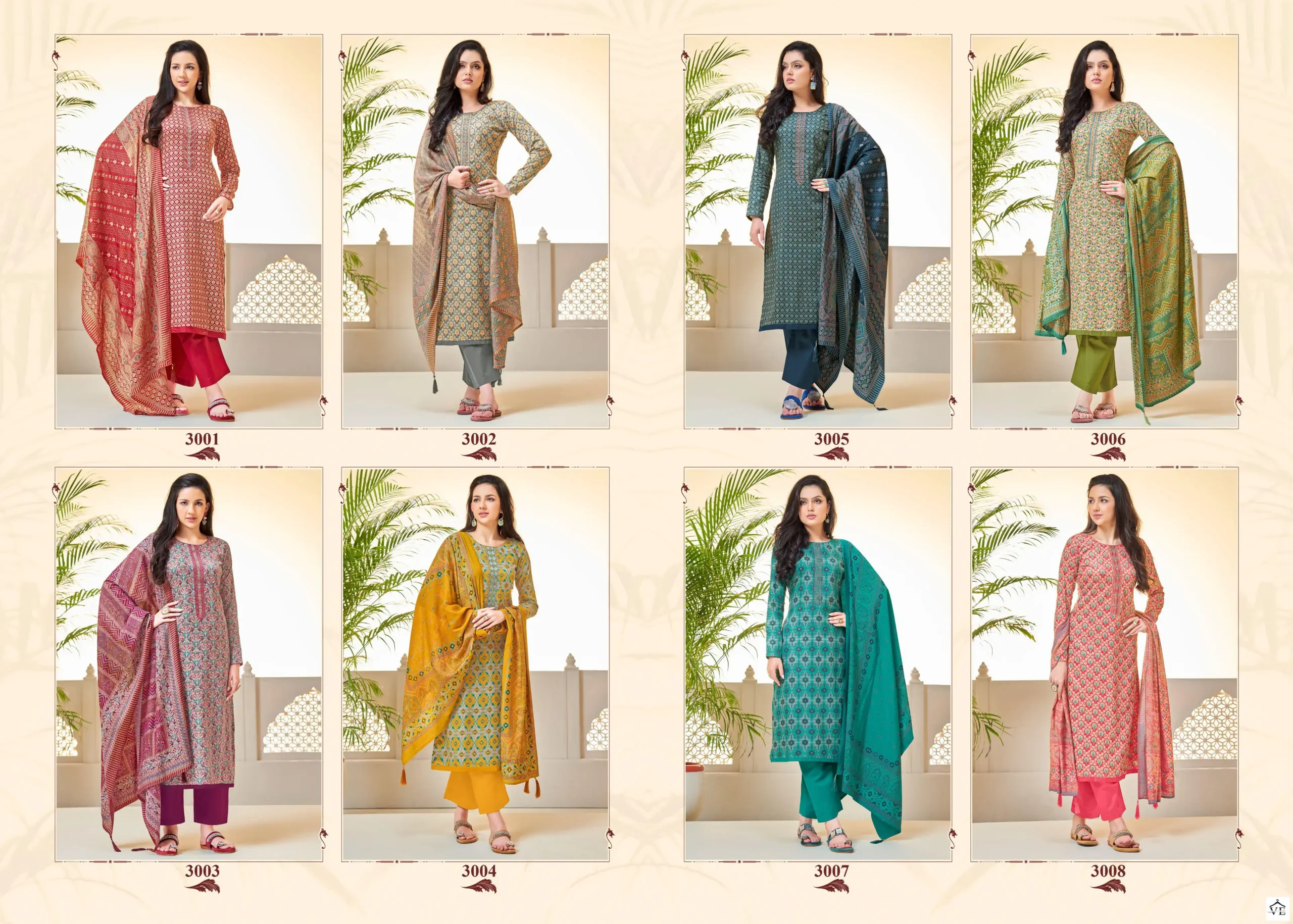 Suryajyoti Kalki Vol 3 Jam Cotton Wholesale Fancy Embroidery Work Salwar Suit Catalog — Wholesale Salwar Suits, MPA wholesale from Surat — view 9