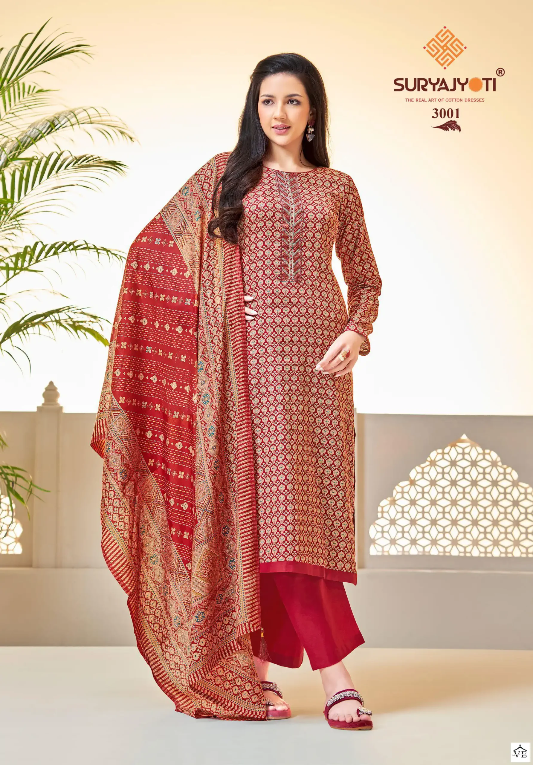 Suryajyoti Kalki Vol 3 Jam Cotton Wholesale Fancy Embroidery Work Salwar Suit Catalog — Wholesale Salwar Suits, MPA wholesale from Surat - Gallery Image 2