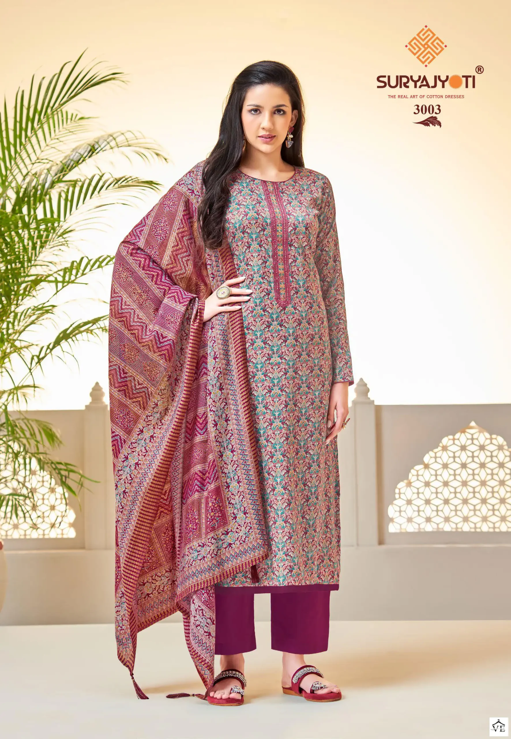 Suryajyoti Kalki Vol 3 Jam Cotton Wholesale Fancy Embroidery Work Salwar Suit Catalog — Wholesale Salwar Suits, MPA wholesale from Surat - Gallery Image 4