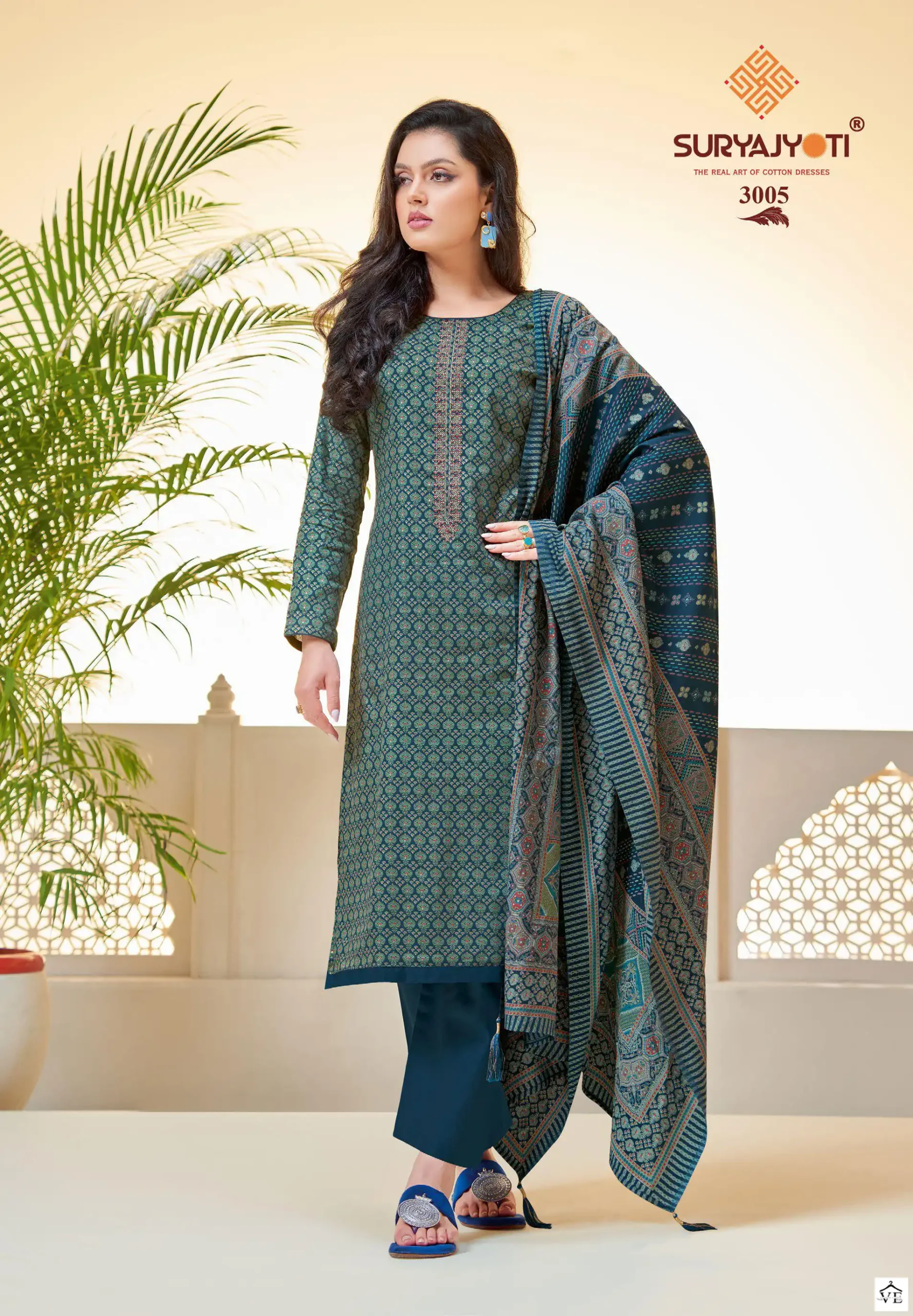 Suryajyoti Kalki Vol 3 Jam Cotton Wholesale Fancy Embroidery Work Salwar Suit Catalog — Wholesale Salwar Suits, MPA wholesale from Surat - Gallery Image 5