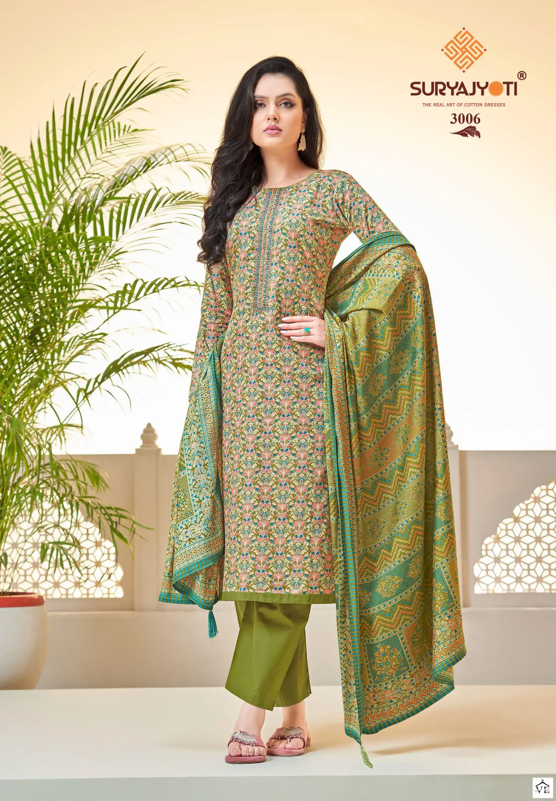 Suryajyoti Kalki Vol 3 Jam Cotton Wholesale Fancy Embroidery Work Salwar Suit Catalog — Wholesale Salwar Suits, MPA wholesale from Surat - Gallery Image 6