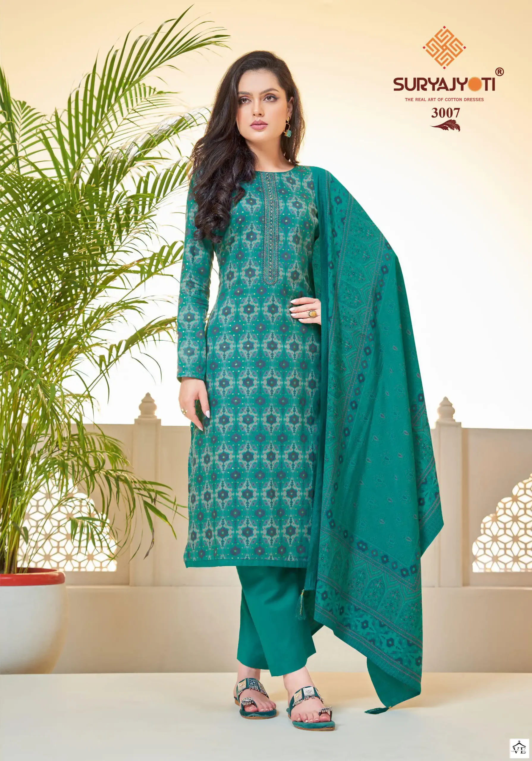 Suryajyoti Kalki Vol 3 Jam Cotton Wholesale Fancy Embroidery Work Salwar Suit Catalog — Wholesale Salwar Suits, MPA wholesale from Surat - Gallery Image 7