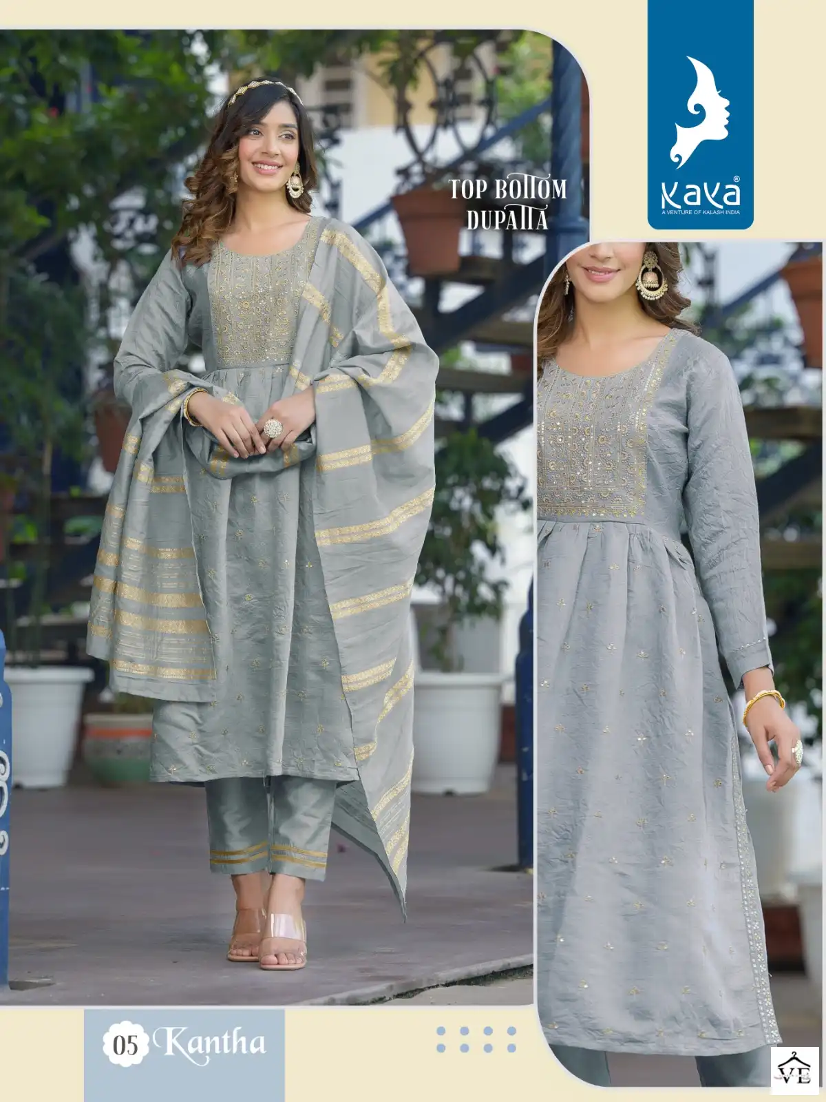 Kaya Kantha Pure Viscose Silk Wholesale Readymade Salwar Suit Catalog — Wholesale Salwar Suits, MPA wholesale from Surat - Gallery Image 5